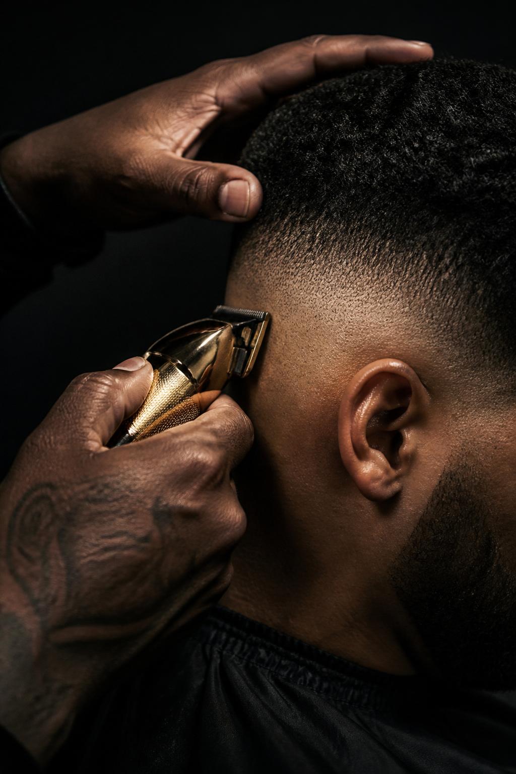 Fresh fade haircut detail